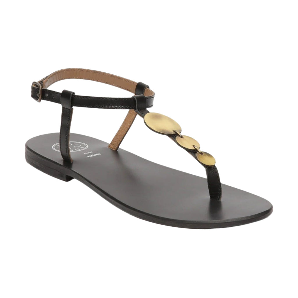 White Sun - Sandales Cymatium - Black Goat Leather - Black