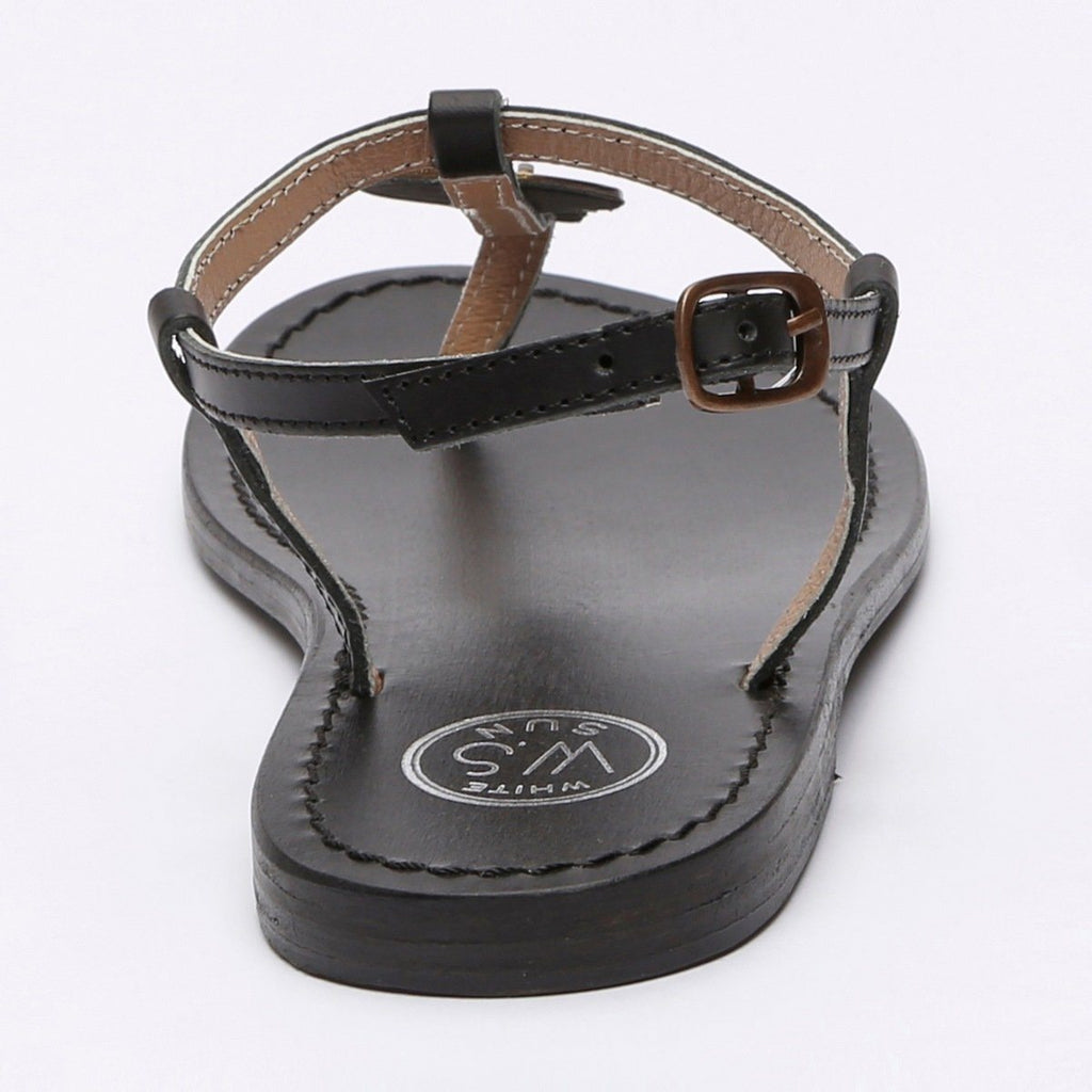 White Sun - Sandales Cymatium - Black Goat Leather - Black