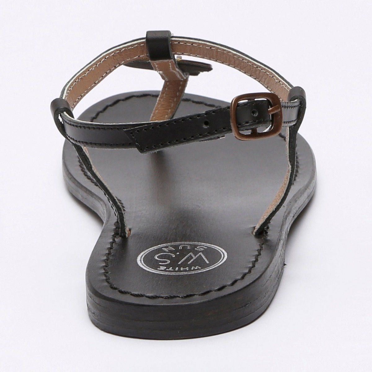 White Sun - Sandales Cymatium - Black Goat Leather - Black