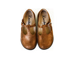 Chaussures Fille Salomé Resistantes À Boucle Emilie - Cuir Camel Irisé - Fille