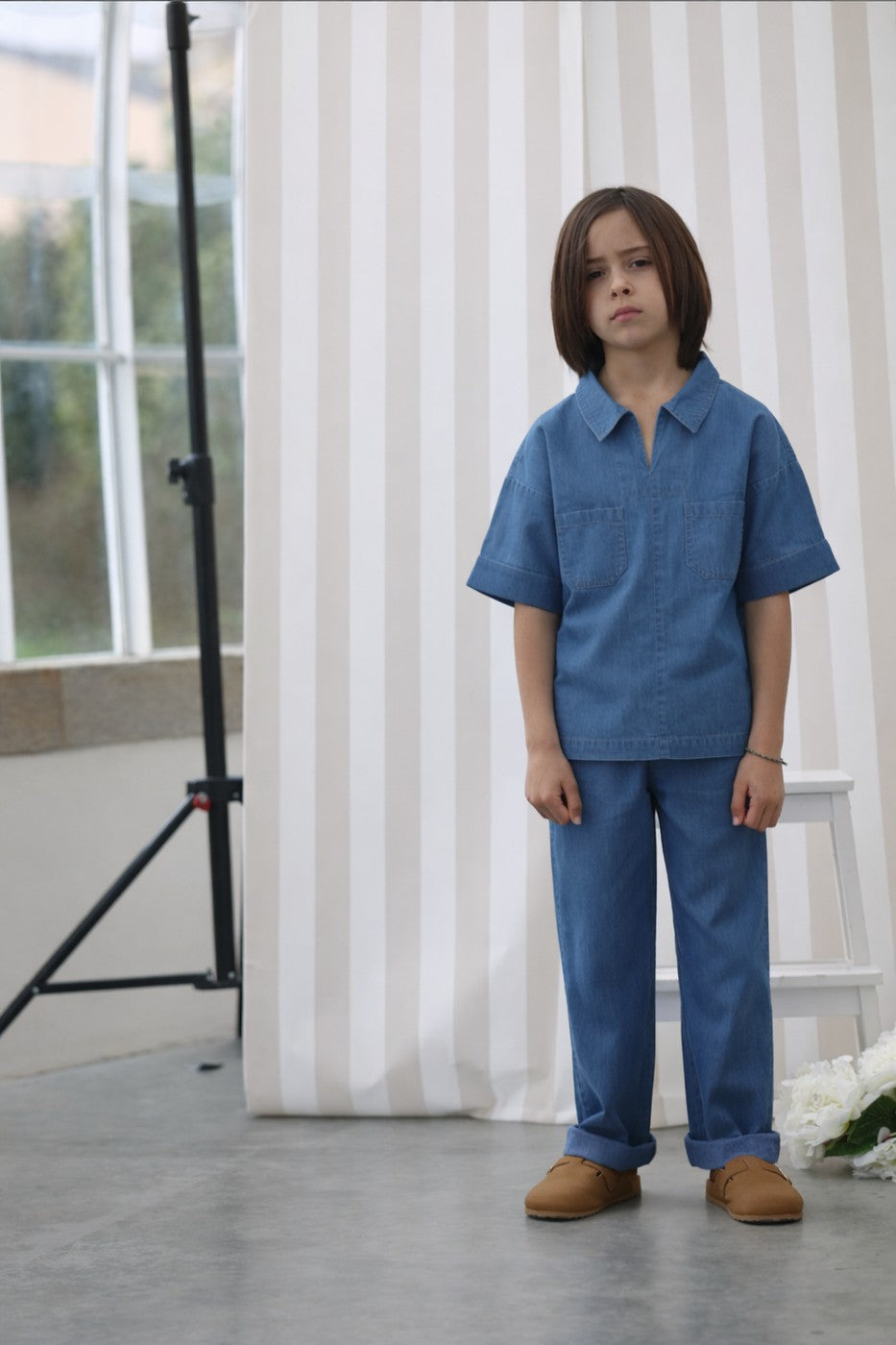 Chemise Carl Denim - Enfant Garçon - Bleu Denim