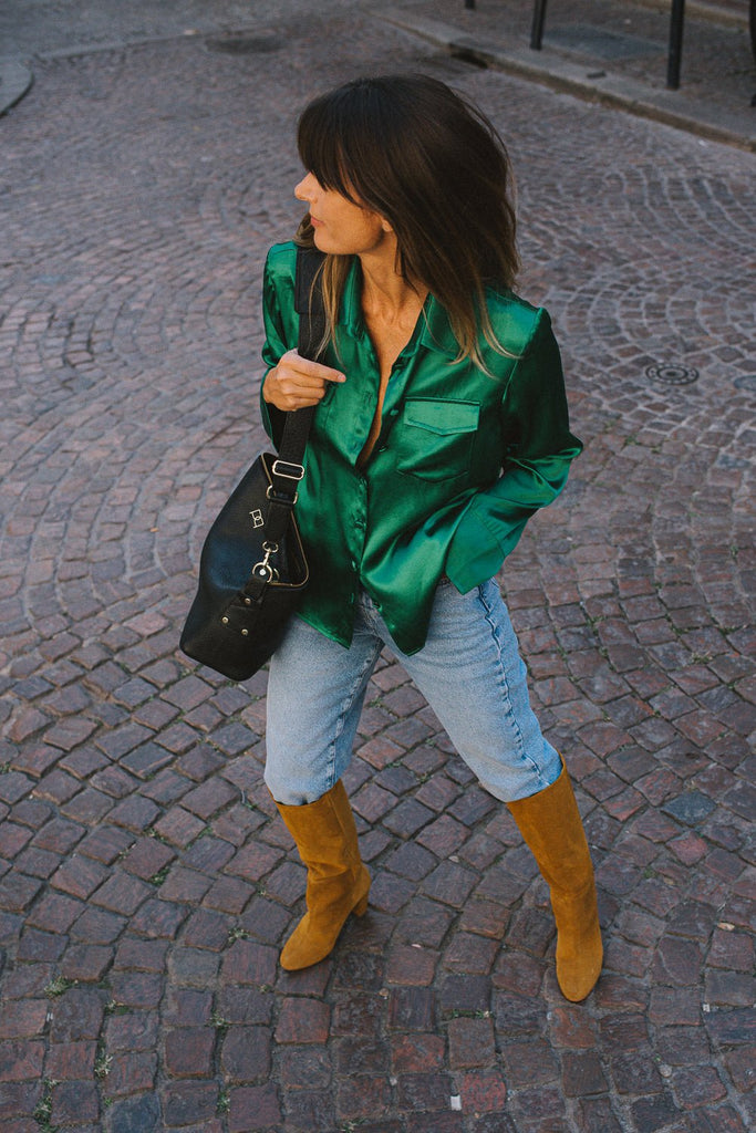 Chemise Catherine - Green - Plume Paris - The Bradery