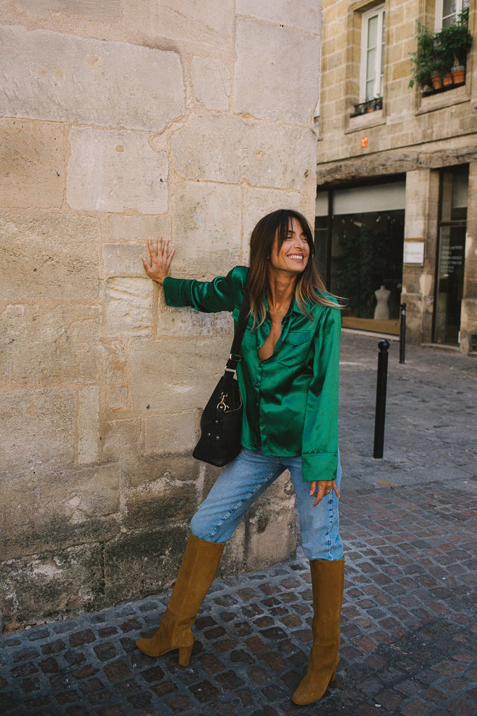 Chemise Catherine - Green - Plume Paris - The Bradery