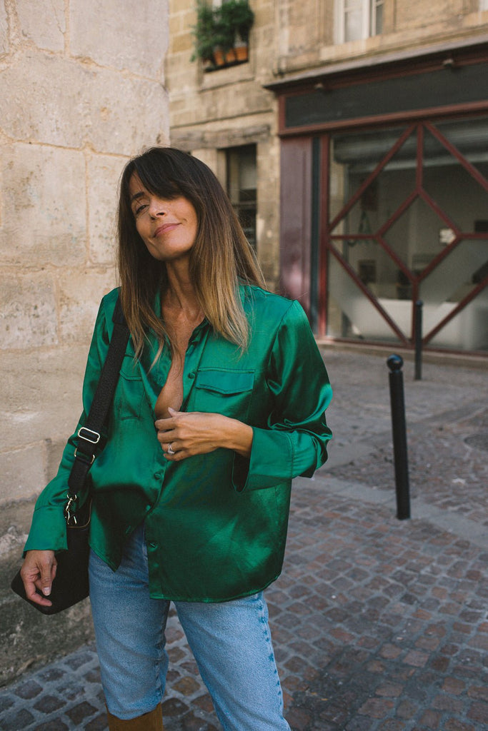 Chemise Catherine - Green - Plume Paris - The Bradery