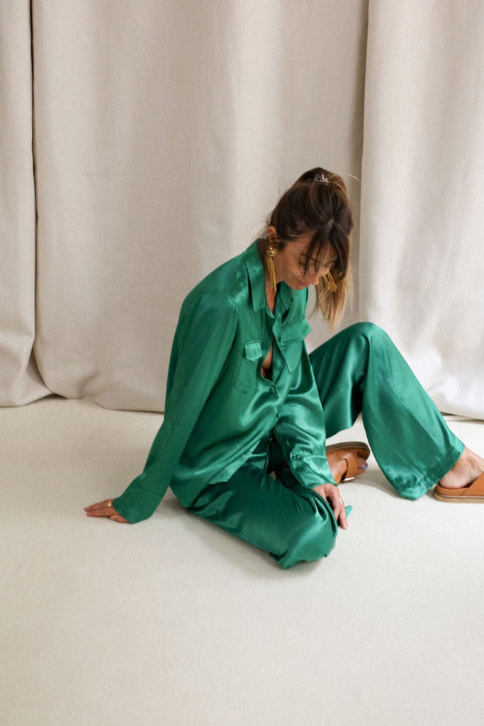Chemise Catherine - Green - Plume Paris - The Bradery