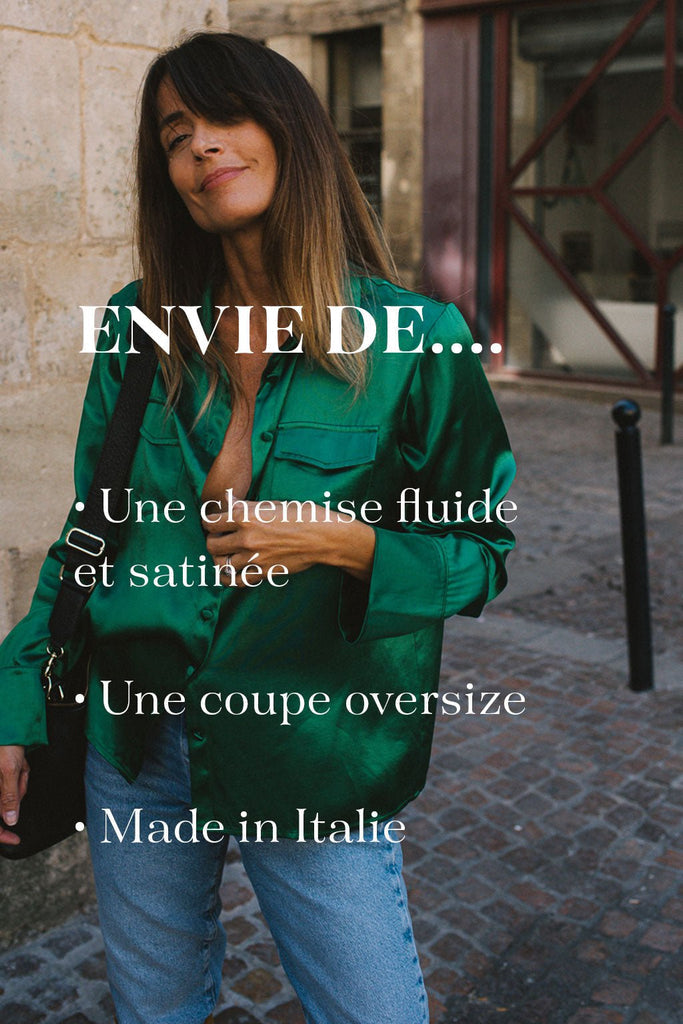 Chemise Catherine - Green - Plume Paris - The Bradery