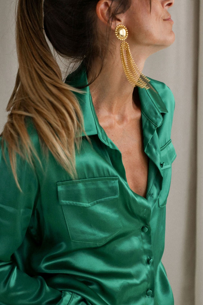 Chemise Catherine - Green - Plume Paris - The Bradery