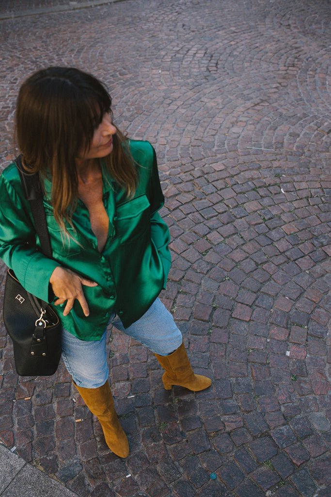 Chemise Catherine - Green - Plume Paris - The Bradery