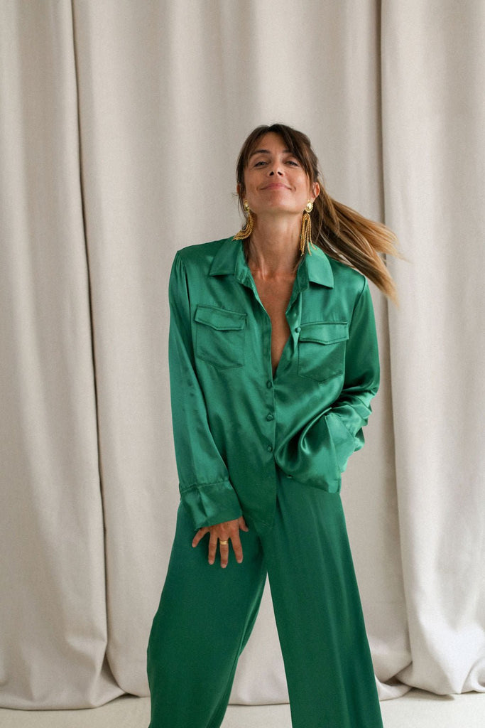 Chemise Catherine - Green - Plume Paris - The Bradery