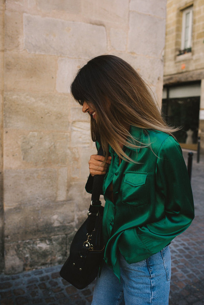 Chemise Catherine - Green - Plume Paris - The Bradery