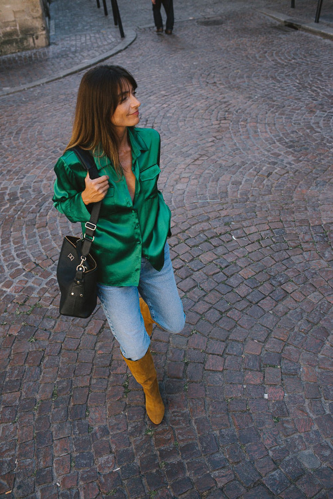 Chemise Catherine - Green - Plume Paris - The Bradery