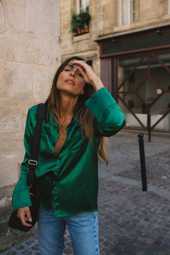 Chemise Catherine - Green - Plume Paris - The Bradery