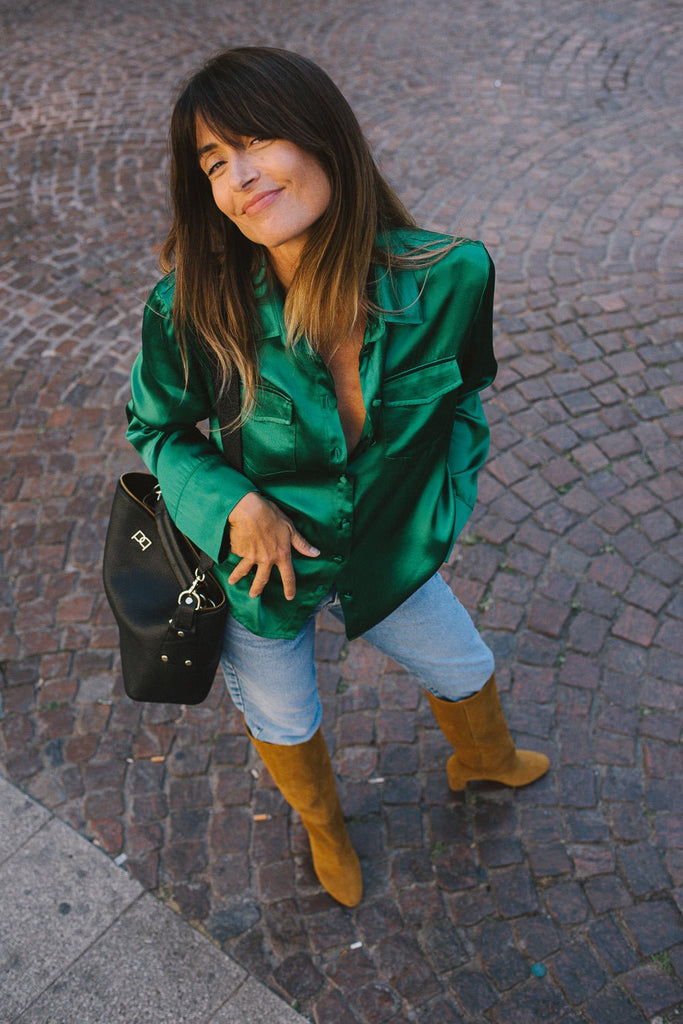 Chemise Catherine - Green - Plume Paris - The Bradery