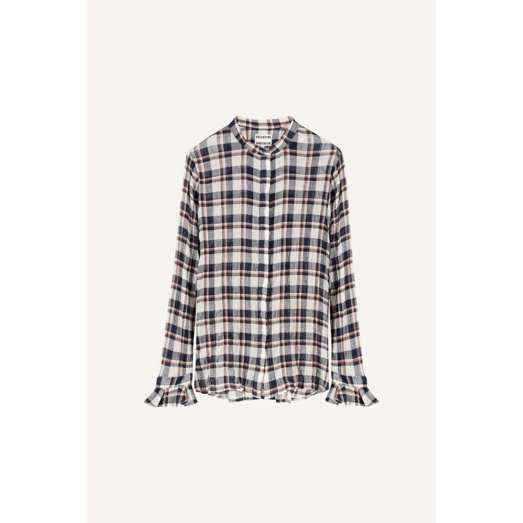 Chemise Cleveland Blue Check - Chemises Et Tops - Valentine Gauthier - The Bradery