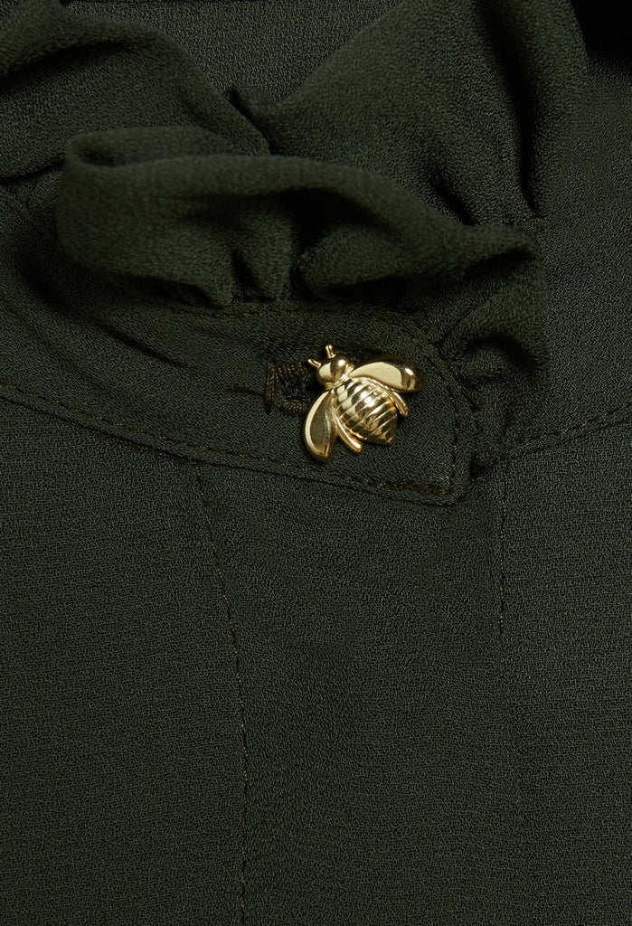 Chemise Colombine Flou - Vert Foret - Claudie Pierlot - The Bradery