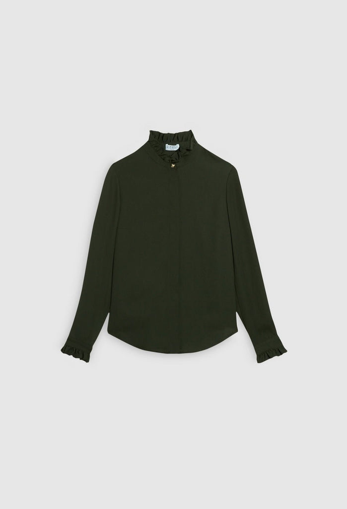 Chemise Colombine Flou - Vert Foret - Claudie Pierlot - The Bradery