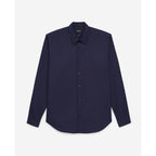 The Kooples - Chemise Coton Bleu Marine Boutonnée - Homme