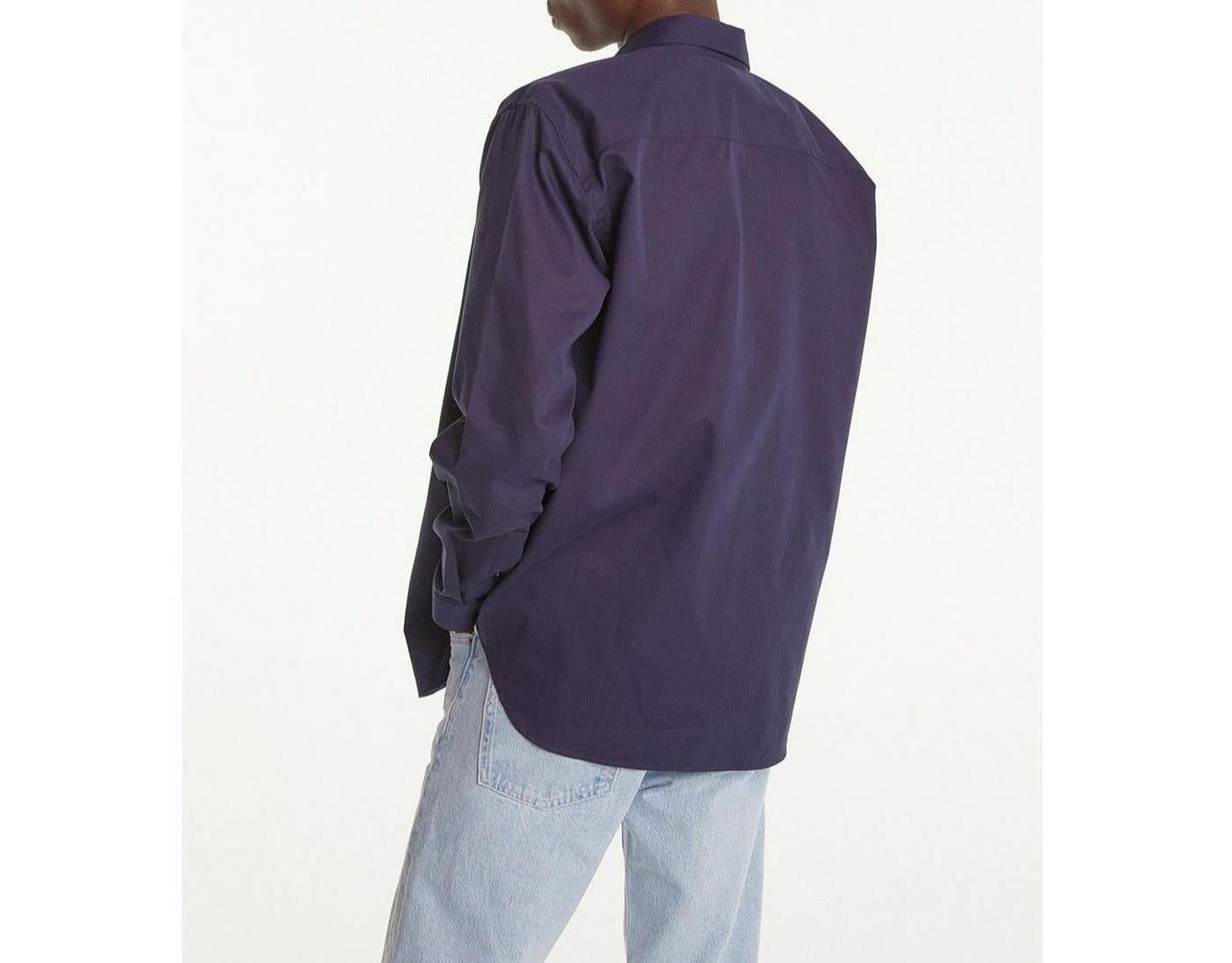 The Kooples - Chemise Coton Bleu Marine Boutonnée - Homme