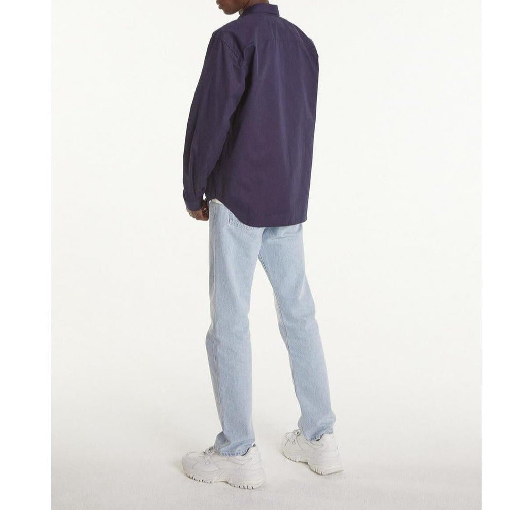 The Kooples - Chemise Coton Bleu Marine Boutonnée - Homme