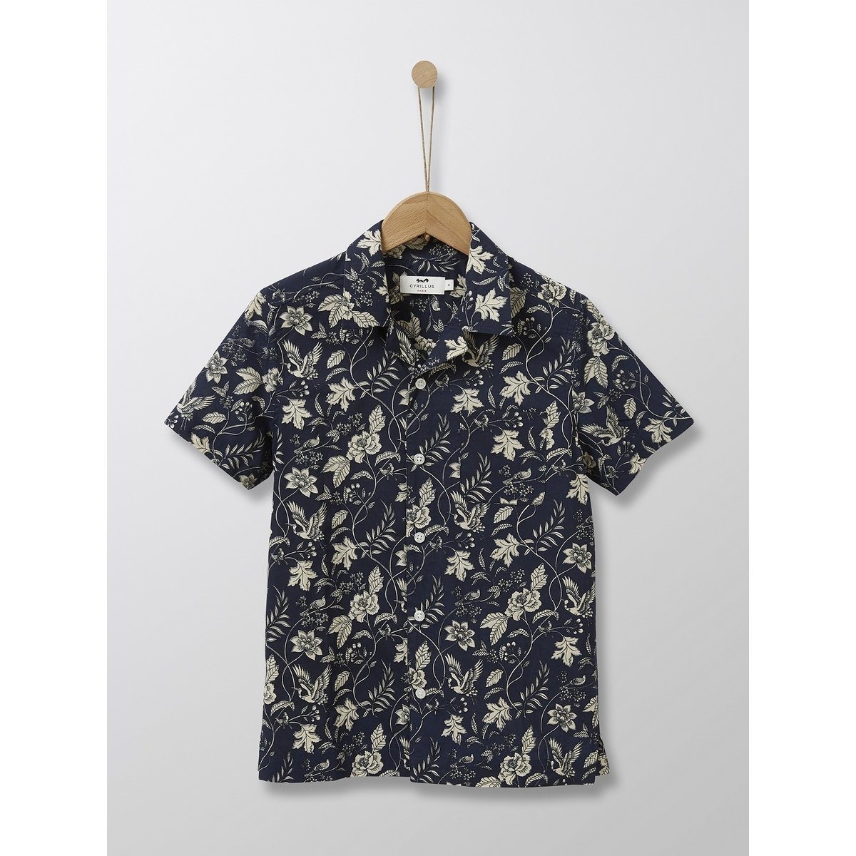 Chemise En Popeline Légère - Marine Imprimé - Garcon CHEMISES Cyrillus