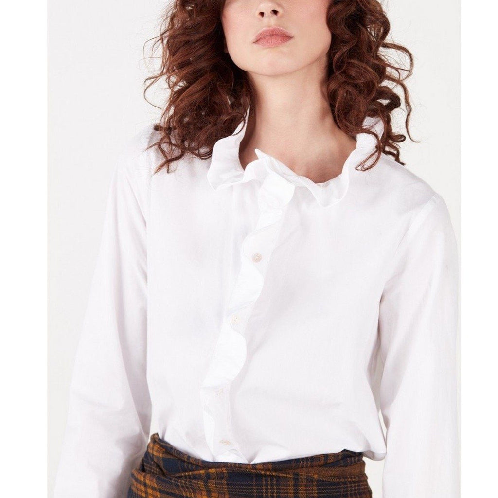 Chemise Hopper White Poplin - Chemises Et Tops - Valentine Gauthier - The Bradery