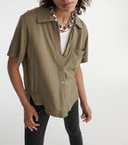 Chemise Kaki Fluide À Poche Poitrine - Femme - The Kooples - The Bradery