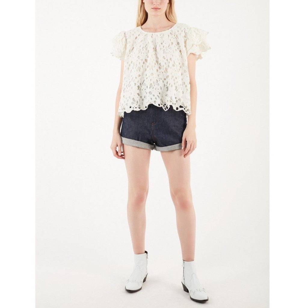 Chemise Liv Lace Off White - Chemises Et Tops - Valentine Gauthier - The Bradery