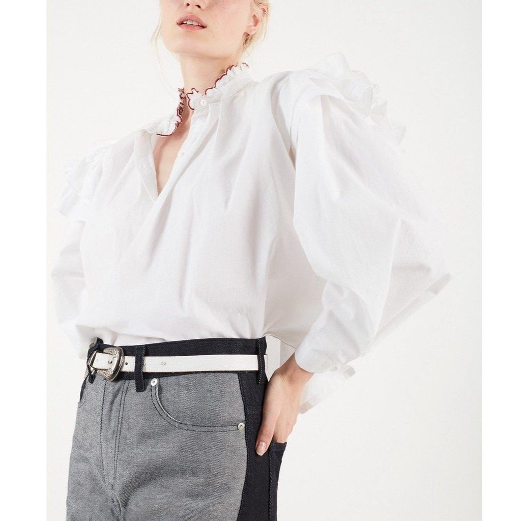 Chemise Loren White Cotton - Chemises Et Tops - Valentine Gauthier - The Bradery