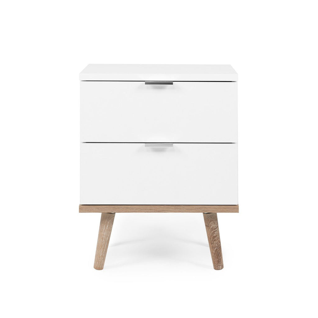 Chevet 2 Tiroirs L40 cm - Copenhague - Blanc
