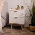 Chevet 2 Tiroirs L40 cm - Copenhague - Blanc