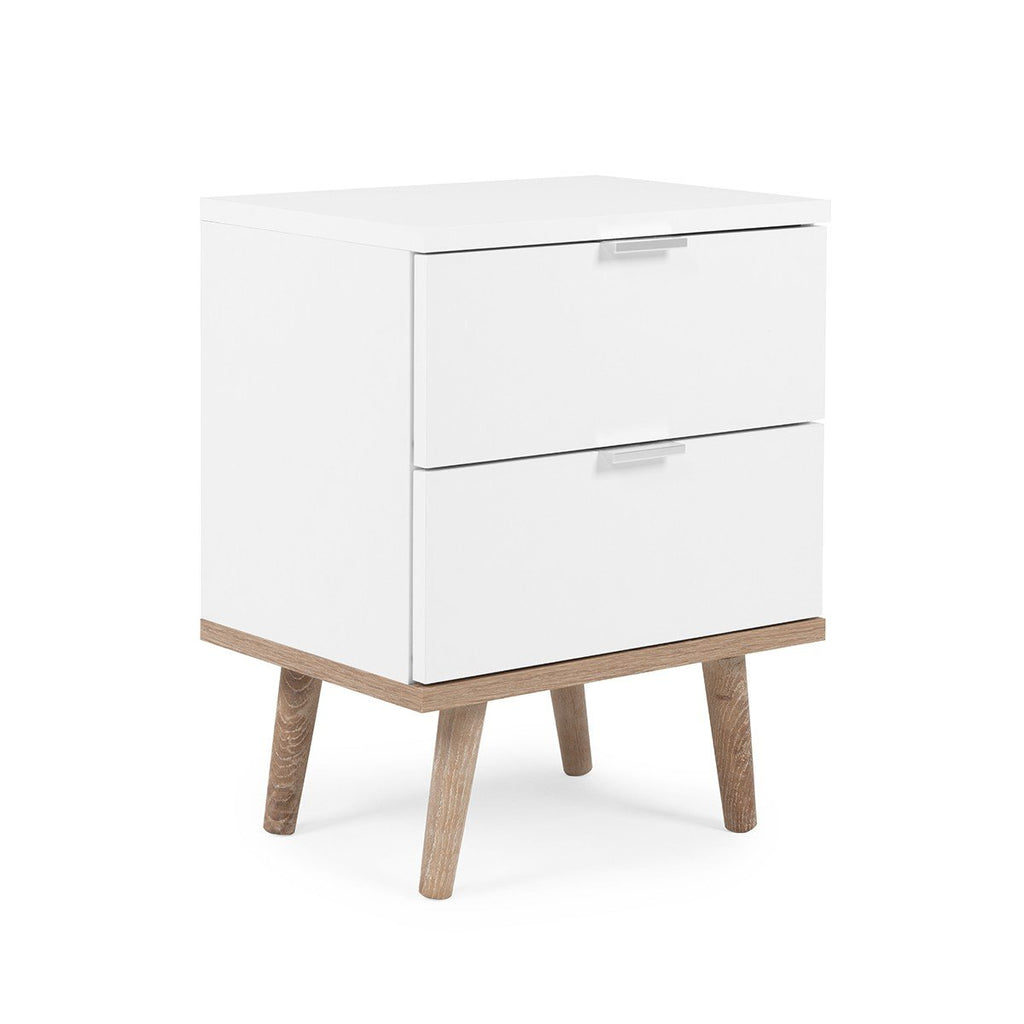 Chevet 2 Tiroirs L40 cm - Copenhague - Blanc