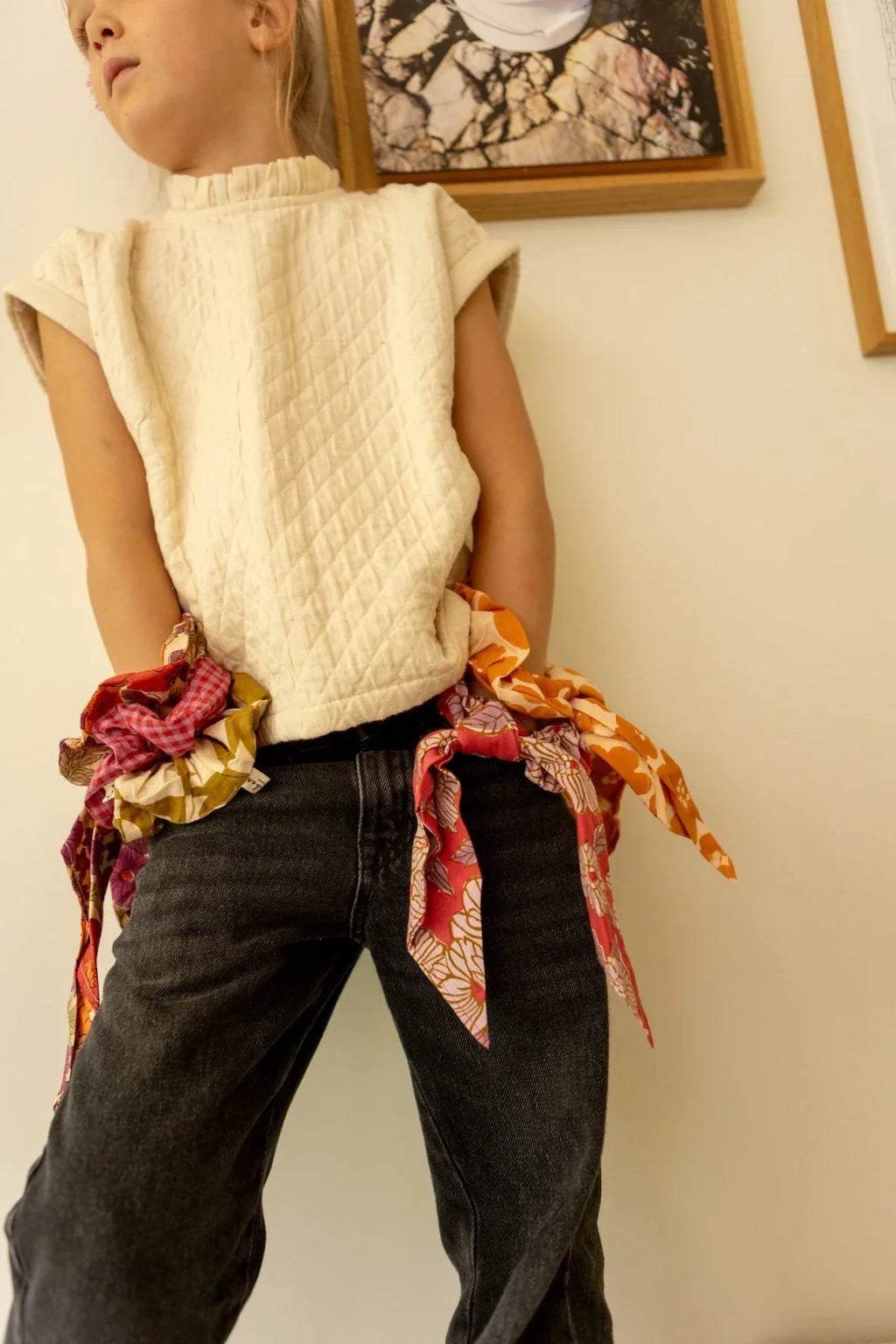 Chouchou Foulard Mano "Khadi" - Fuchsia