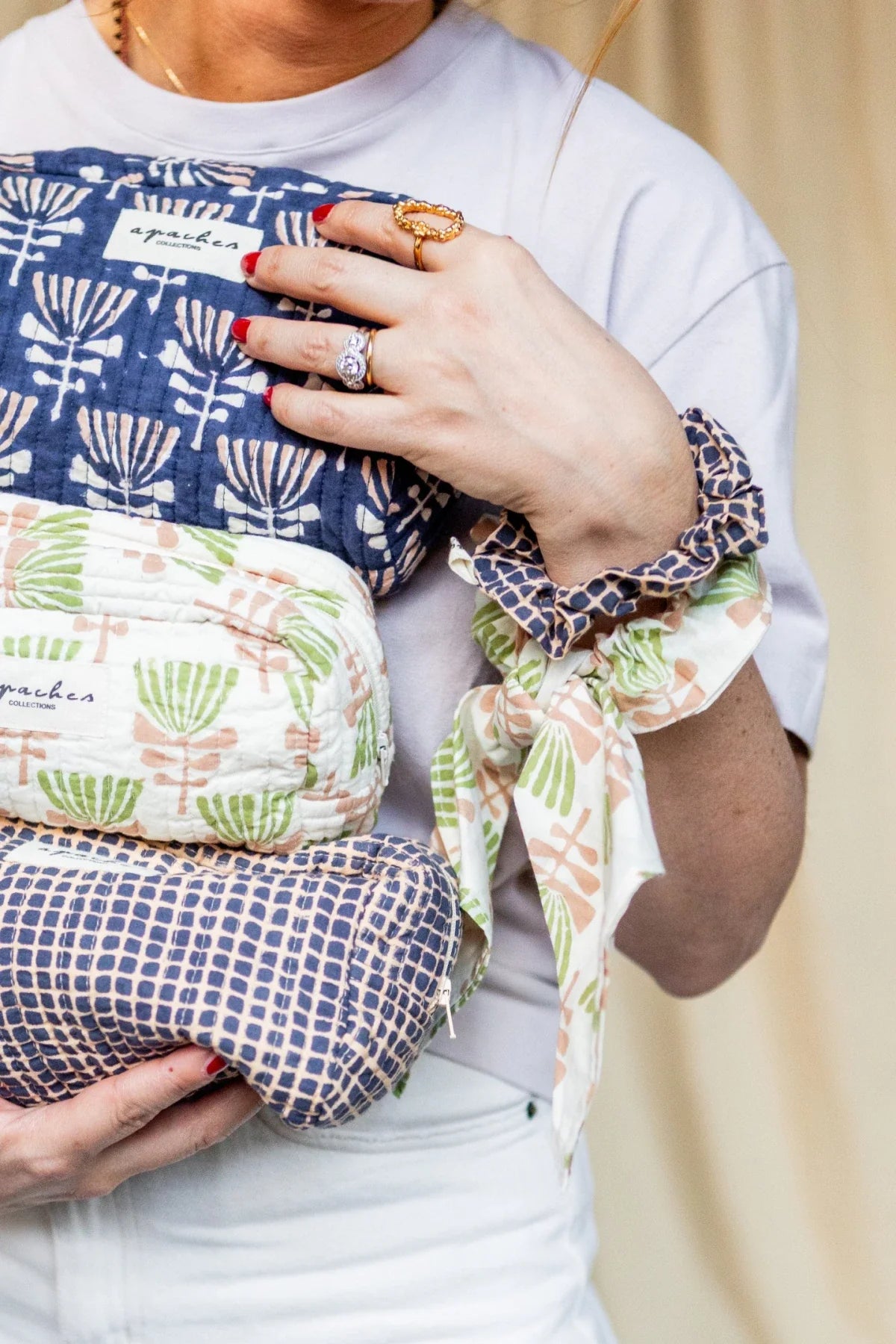 Chouchou Foulard Mano "Tresse" - Celery