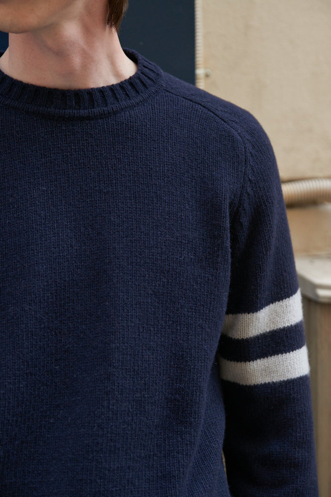 Pull Cino - Navy/Ecru