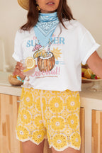 COCONUT Blanc - T-Shirt Imprimé