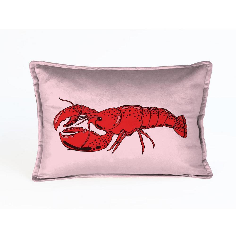 Velvet velvet cushion - lobster