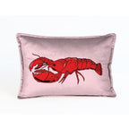 Velvet velvet cushion - lobster
