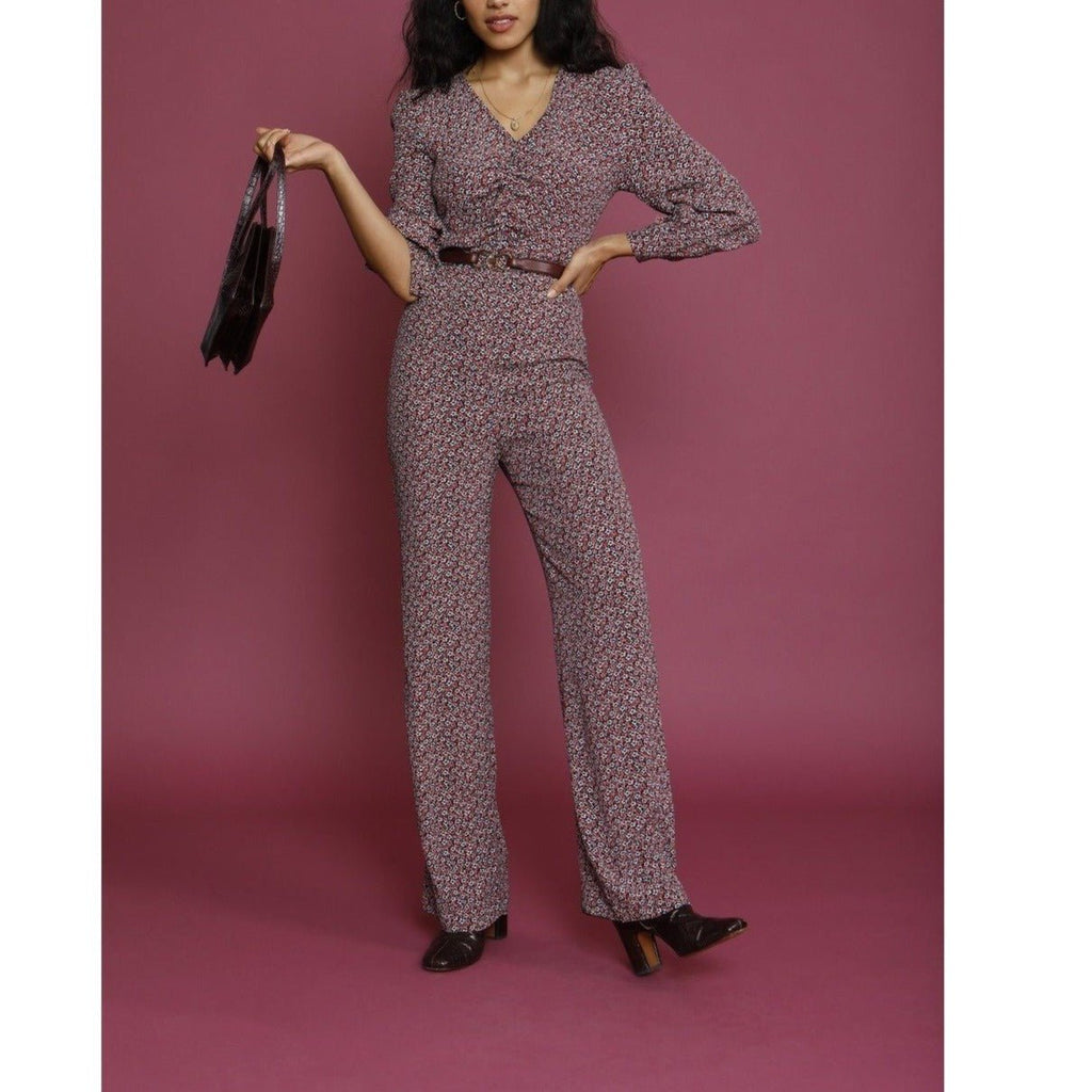 Combinaison Andrea - Rouge Mini Fleurette - Rouje* - The Bradery