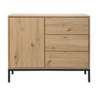 Lenny - Commode 3 Tiroirs / 1 Porte - Chêne