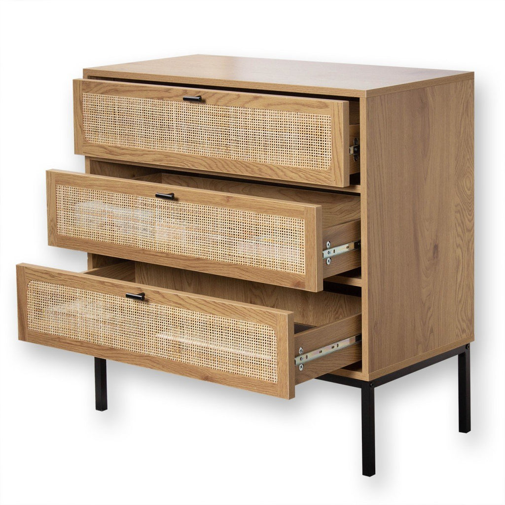 Jaya - Commode 3 Tiroirs - Rotin