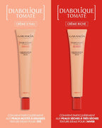 comparaison des deux crèmes de jour - diabolique tomate crème d'eau et riche  