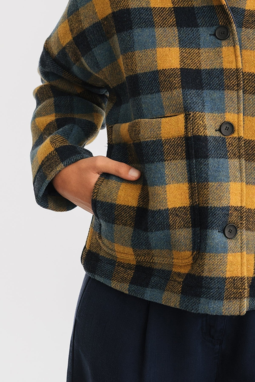 Veste Connacht - Carreaux Moutarde - Femme