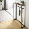 Console D'Entrée Métal Et Bois - L60 cm - Noir