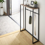 Console D'Entrée Métal Et Bois - L60 cm - Noir