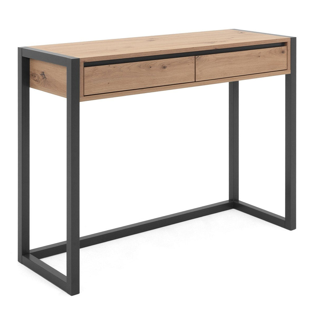 Console Industrielle 2 Tiroirs L100 cm - Denver - Décor Bois