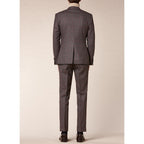 Costume Slim Fit - Taupe, Motif Pied-De-Poule - De Fursac - The Bradery