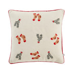 Coussin Brooke - Ecru/Rouge