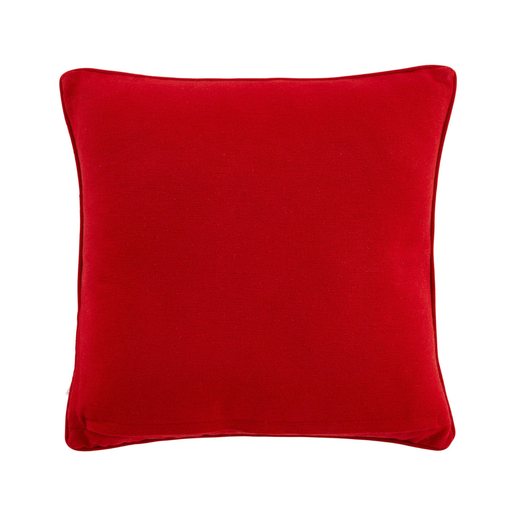 Coussin Brooke - Ecru/Rouge