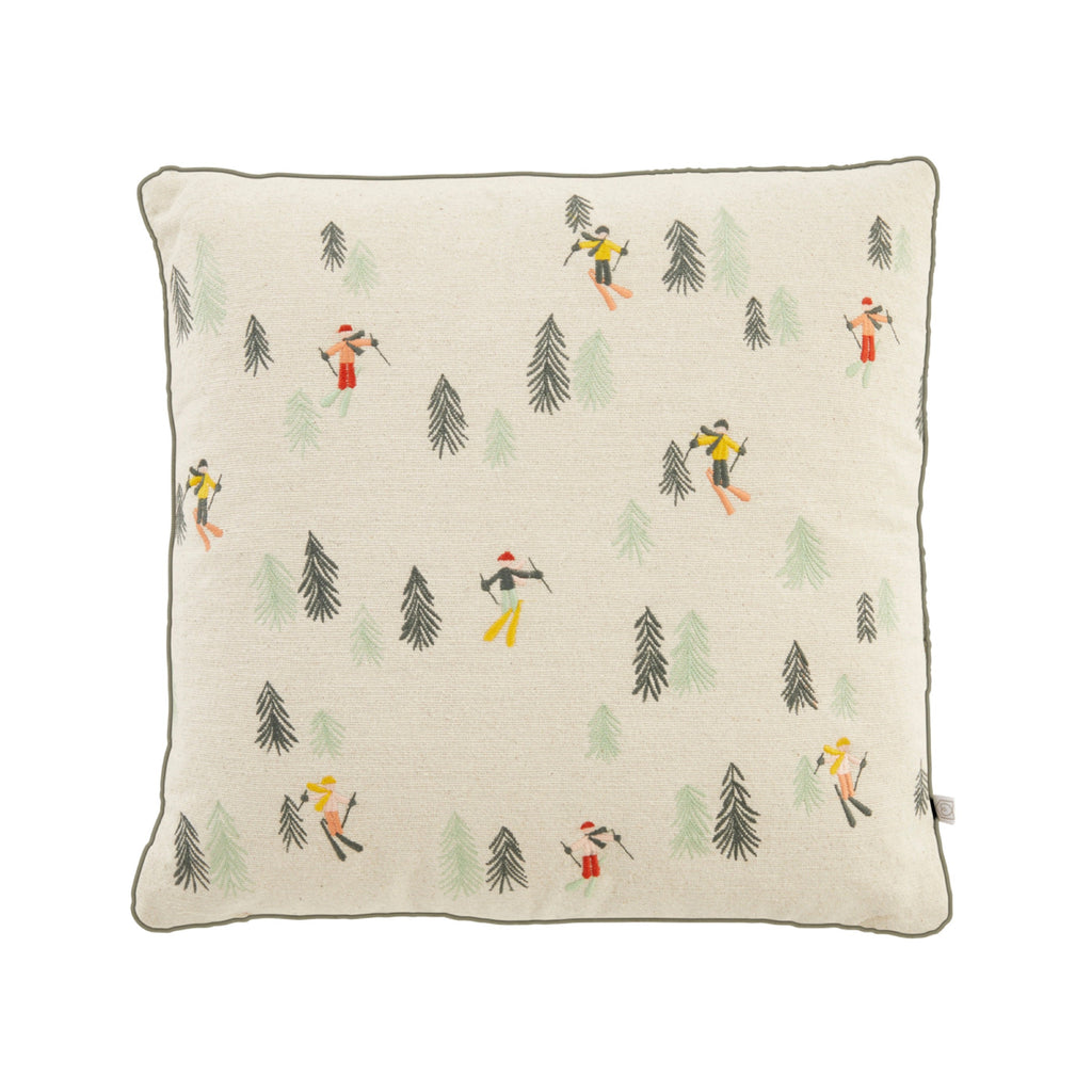 Coussin Brooke - Ecru/Vert