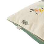 Coussin Brooke - Ecru/Vert